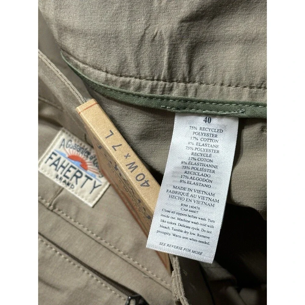 Faherty All Day Shorts Khaki Stretch Men's 40 Beach Preppy Golf Casual NWT New